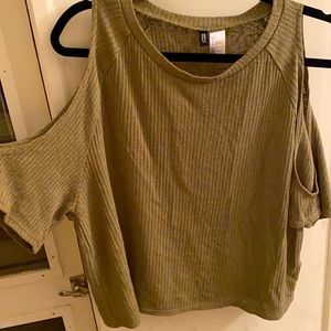 Cute green off the shoulder top!